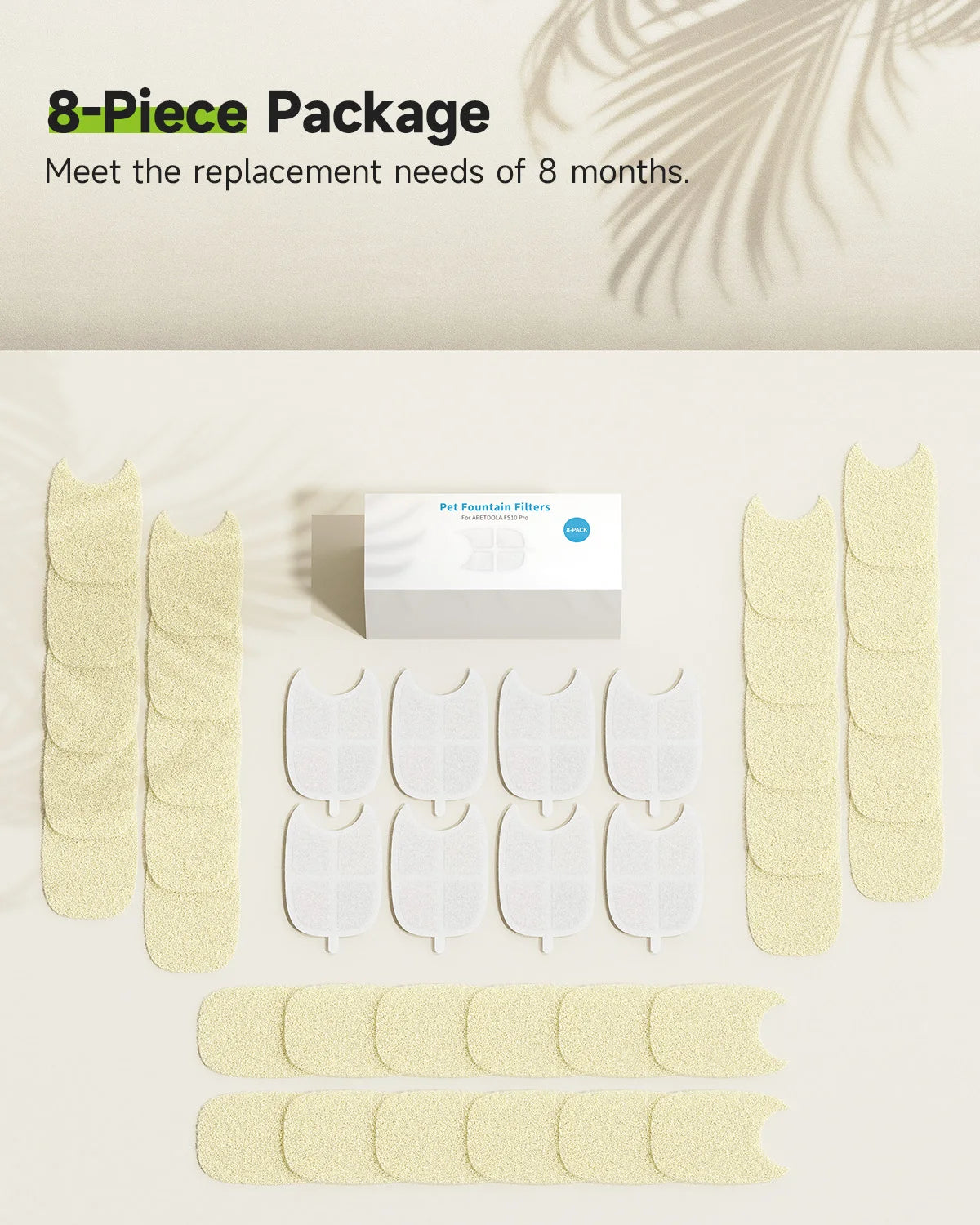 Stainless Water Fountain Filters 8-Pack