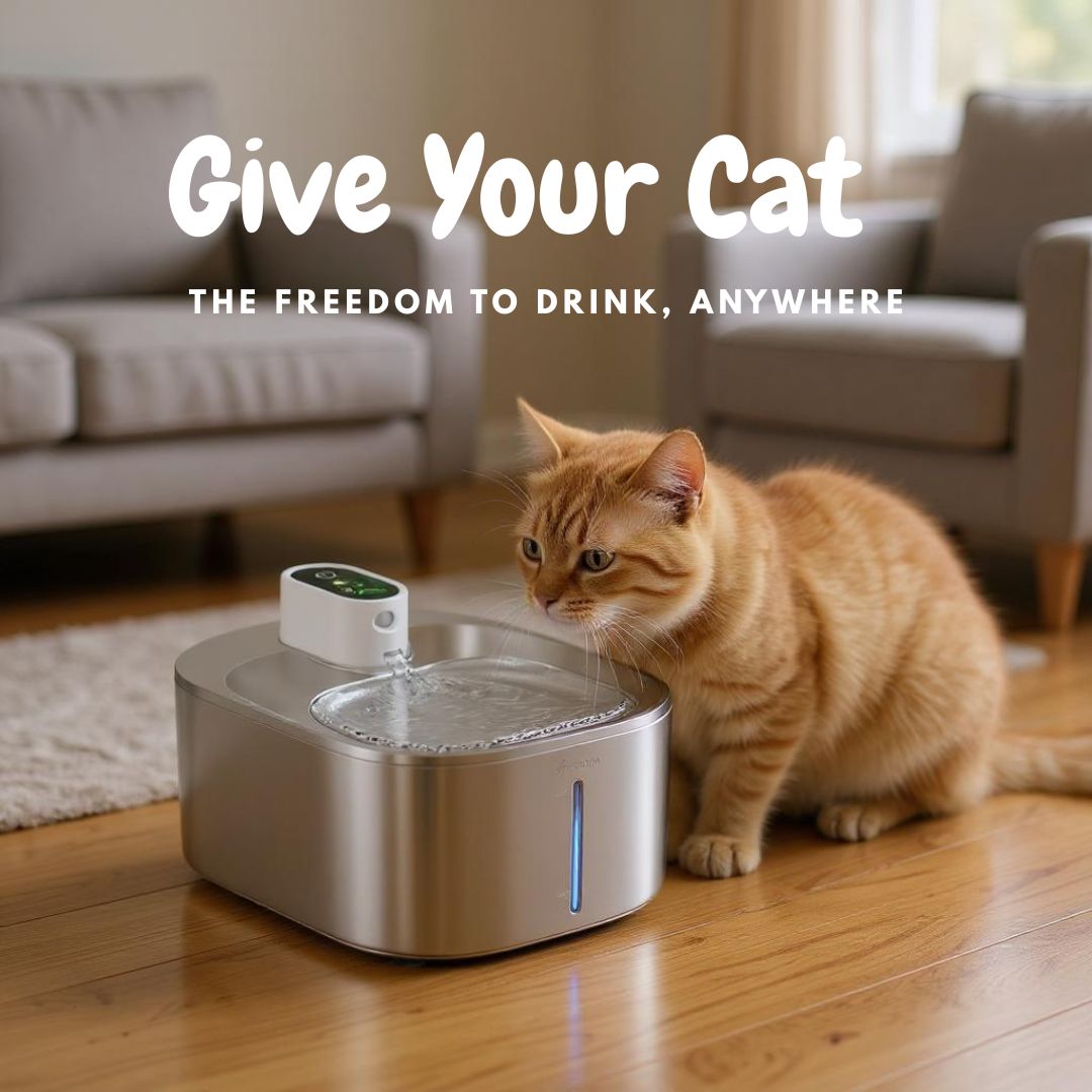 4L Wireless Cat Water Fountain – Auto Sensor Pet Dispenser by Meowsera™
