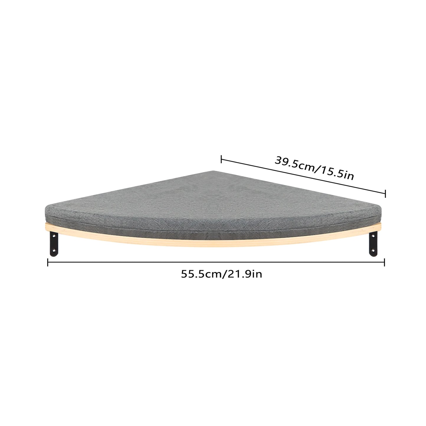 Meowsera Corner Cat Shelf with Comfortable Cat Pad
