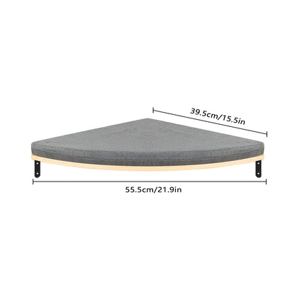 Meowsera Corner Cat Shelf with Comfortable Cat Pad