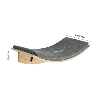 Meowsera Large Cat Wall Shelves with 2 Cat Wall Steps - Modern Cat Wall Furniture